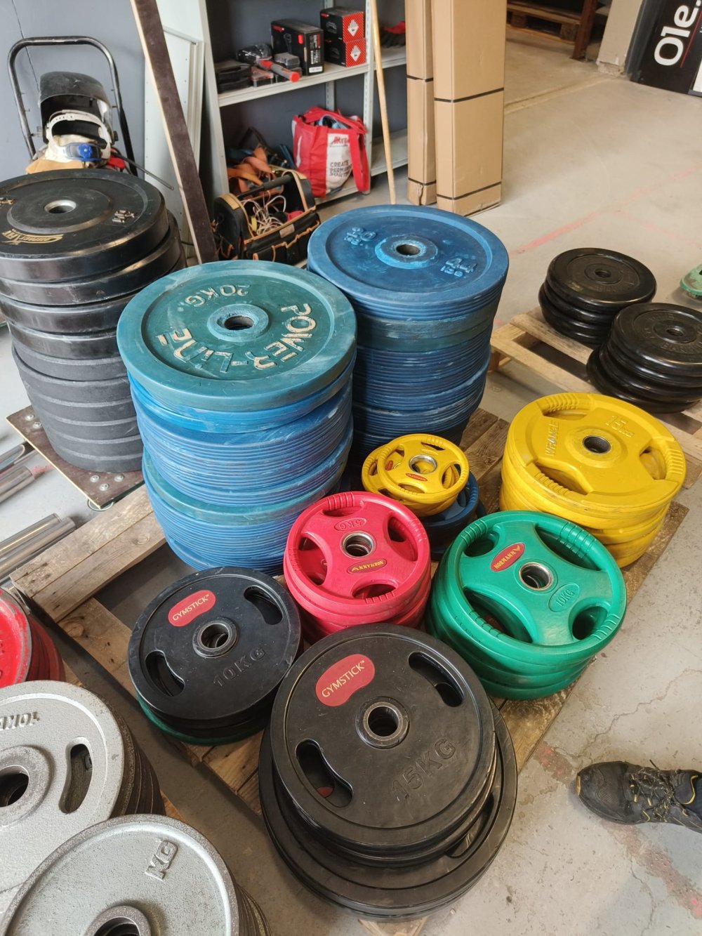 Levypainot 1,25-5kg setti